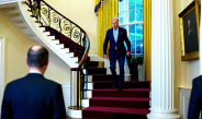 Biden’s Approval Ratings Soar After He Successfully Navigates Staircase Without Incident